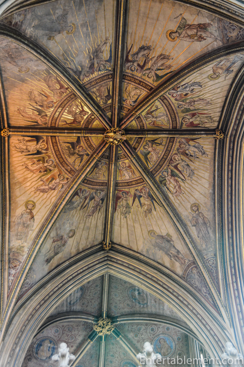 Ceiling detail in Worcester Cathedral