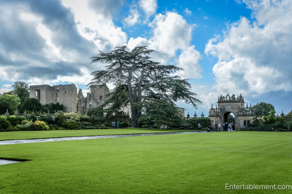 Ruins of Hardwick Old Hall, the original manor house adjacent to the newer Hardwick Hall.