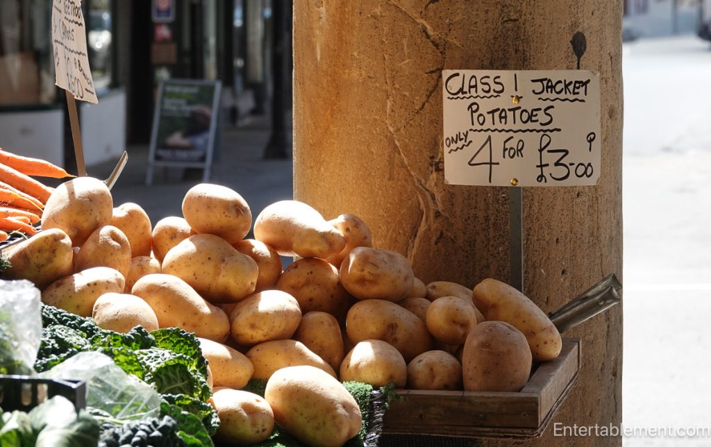Fresh fruit and vegetables displayed at Ludlow's market